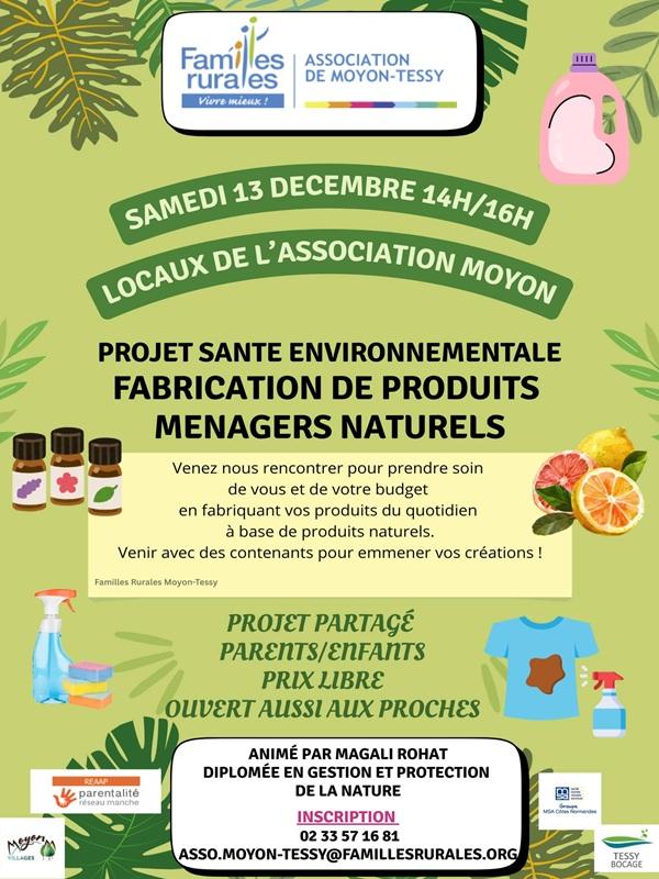 Fabrication de produits ménagers naturels