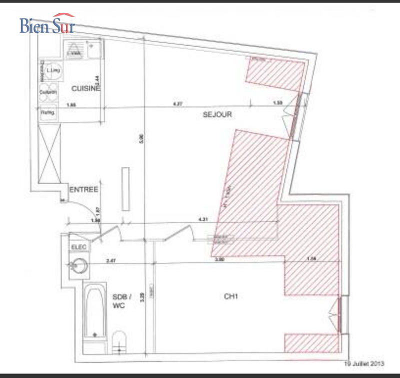 Appartement - 65 m² - 2 pièces
