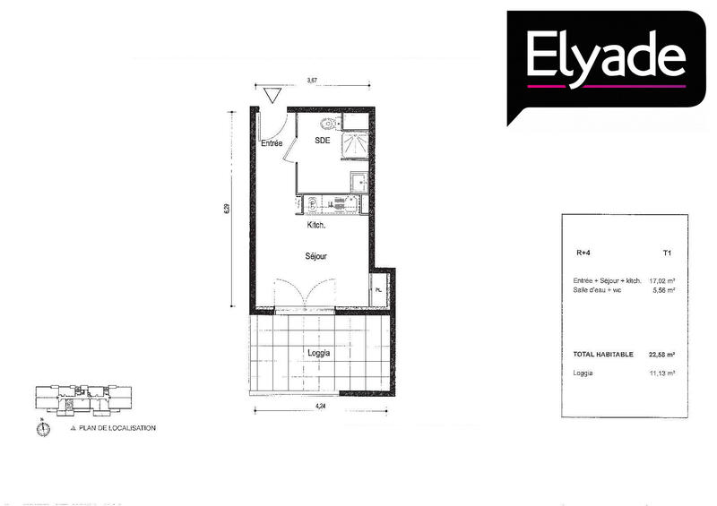 Appartement - 23 m² - 1 pièce