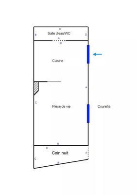 Appartement - 24 m² - 2 pièces