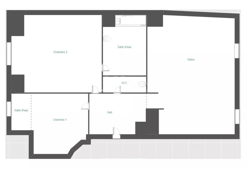 Appartement - 80 m² - 3 pièces