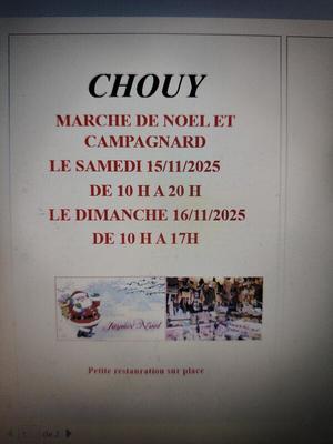 Marché de noël et campagnard