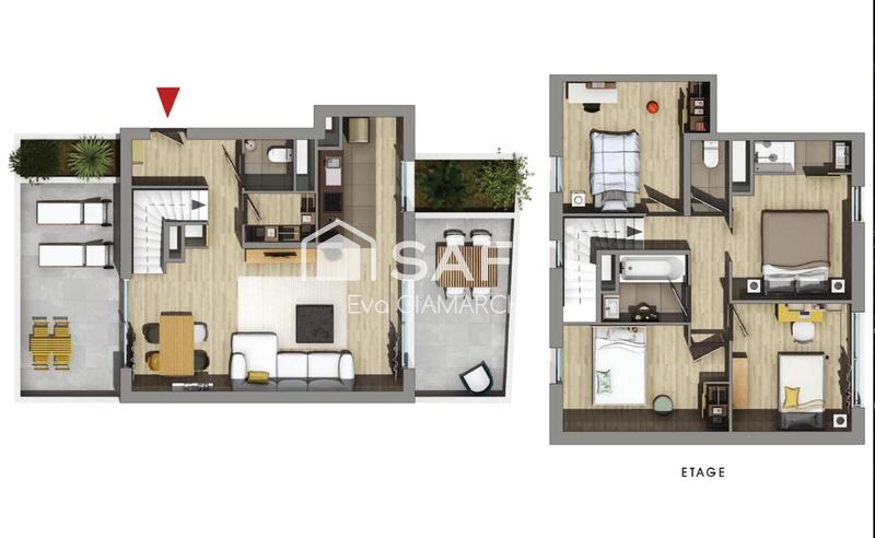 Appartement - 95 m² - 5 pièces