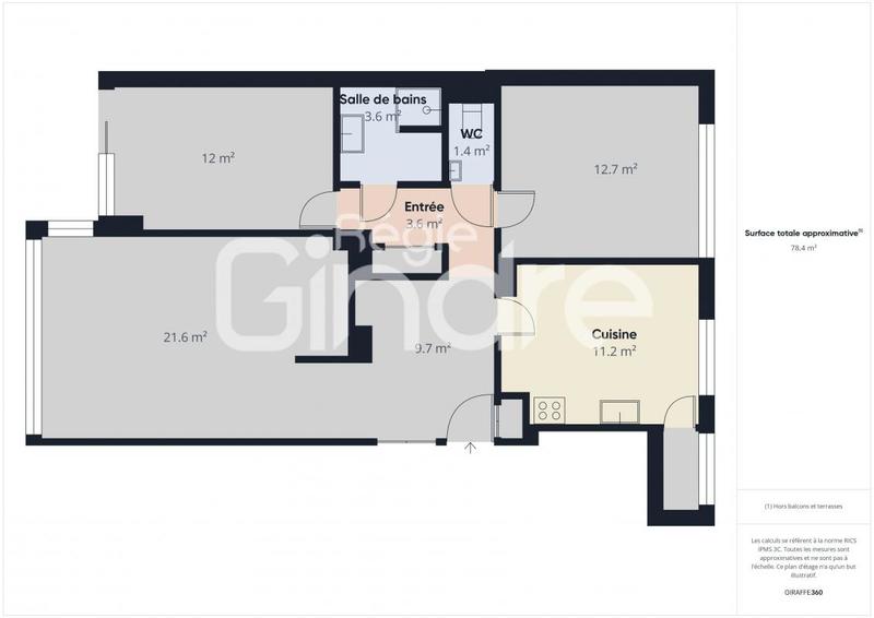 Appartement - 79 m² - 3 pièces