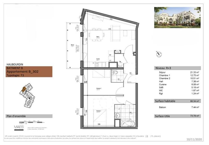 Appartement - 66 m² - 4 pièces