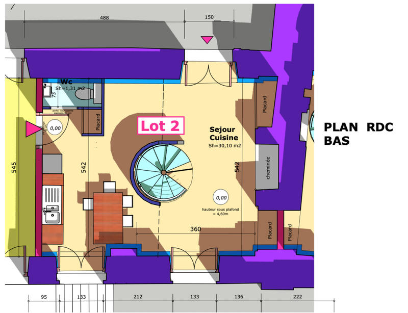 Duplex - 49 m² - 2 pièces
