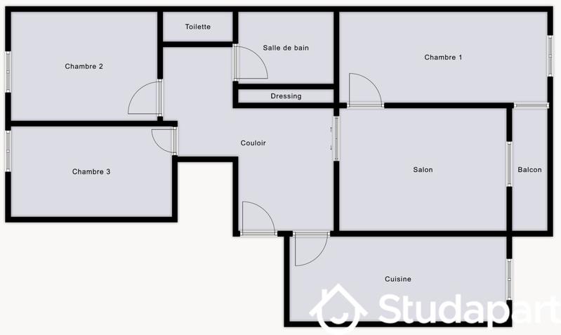 Chambre - 24 m² - 1 pièce