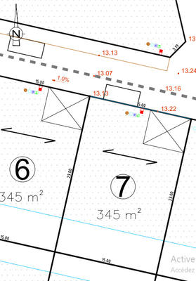 Terrain constructible - 345 m²