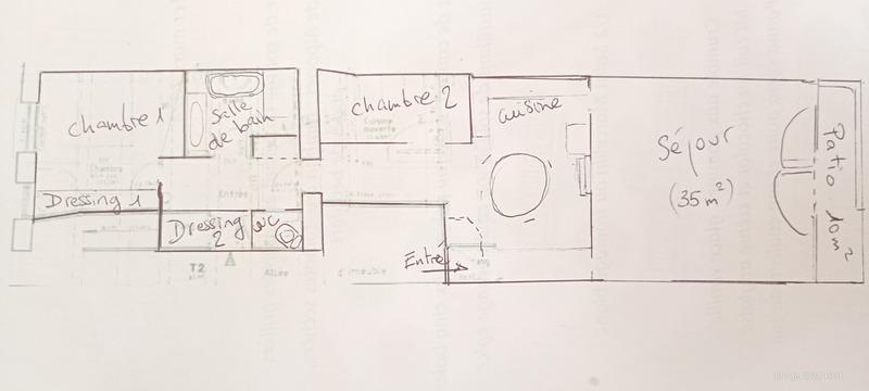 Appartement - 102 m² - 3 pièces