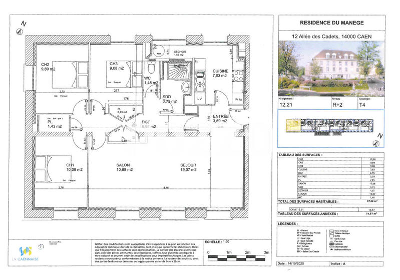 Appartement - 87 m² - 4 pièces