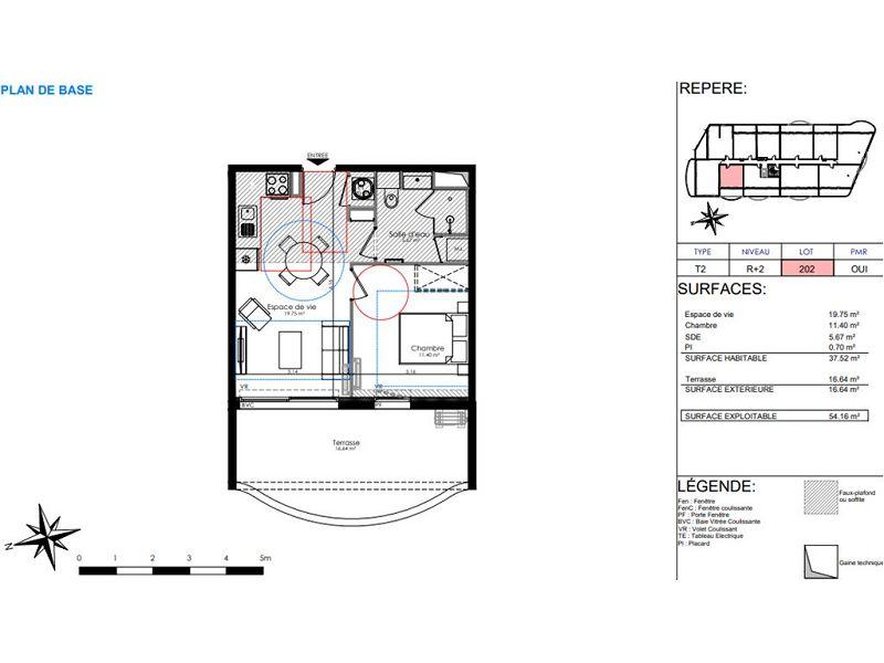 Appartement - 38 m² - 2 pièces