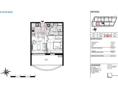 Appartement - 38 m² - 2 pièces