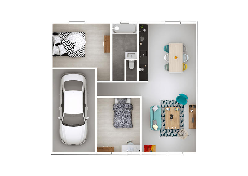 Maison - 73 m² - 3 pièces