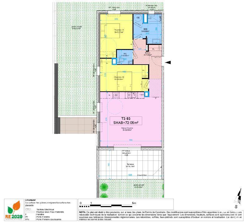 Appartement - 72 m² - 3 pièces