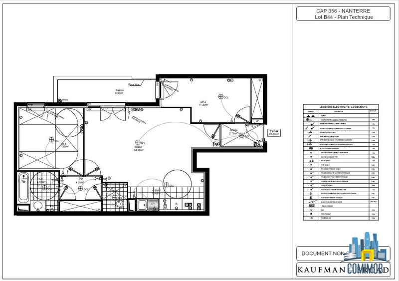 Appartement - 66 m² - 3 pièces