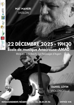 Concert de musique improvisée : Mat Maneri et Daniel Levin