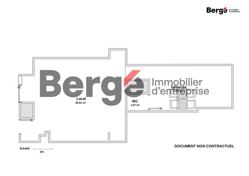 Local commercial - 30 m² - 3 pièces