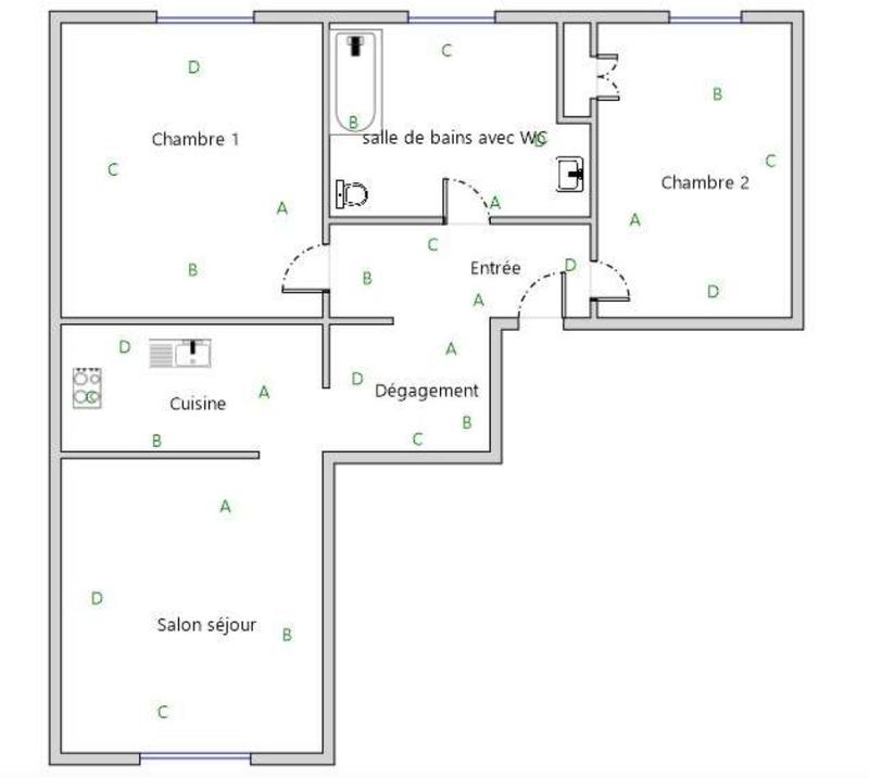 Appartement - 50 m² - 3 pièces