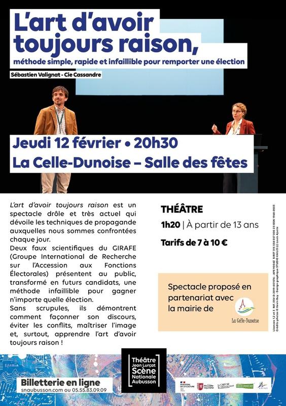 Théâtre "L'art d'avoir toujours raison"