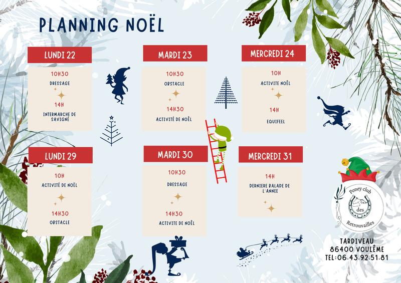Planning de Noël : Dernière balade de l'année