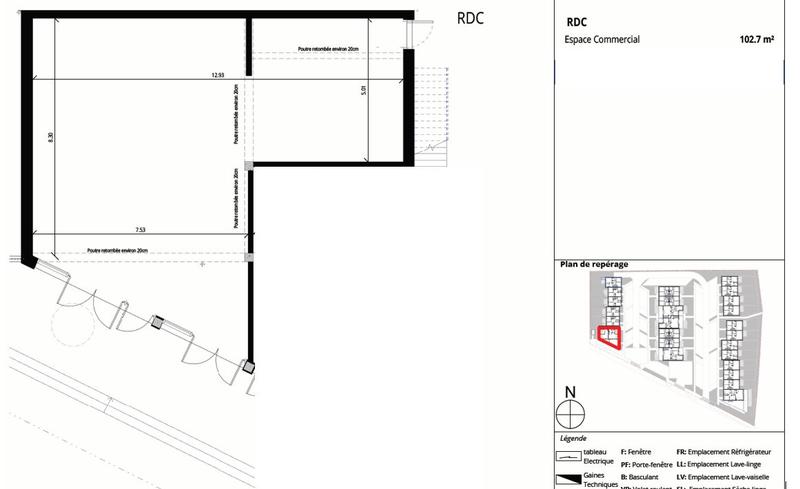 Local commercial - 102 m²