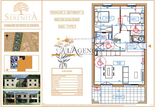 Appartement - 66 m² - 3 pièces