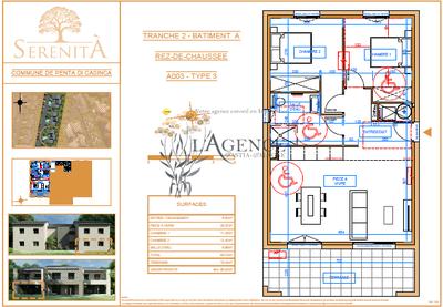 Appartement - 66 m² - 3 pièces