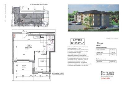 Appartement - 34 m² - 2 pièces