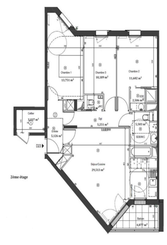 Appartement - 85 m² - 4 pièces