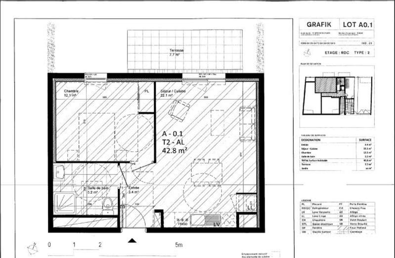 Appartement - 42 m² - 2 pièces
