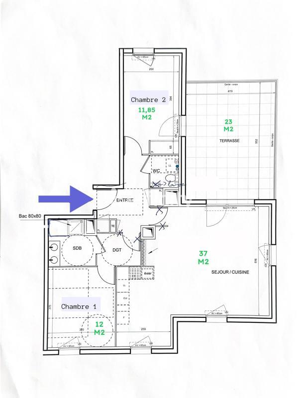 Appartement - 79 m² - 3 pièces