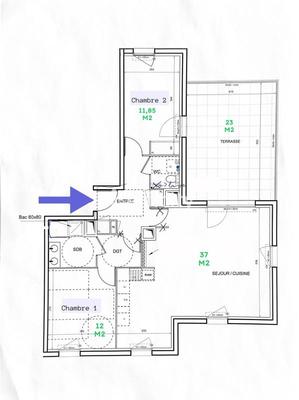 Appartement - 79 m² - 3 pièces
