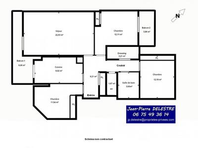 Appartement - 85 m² - 4 pièces