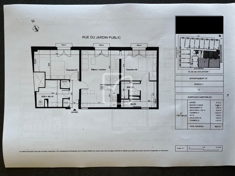 Appartement - 69 m² - 3 pièces