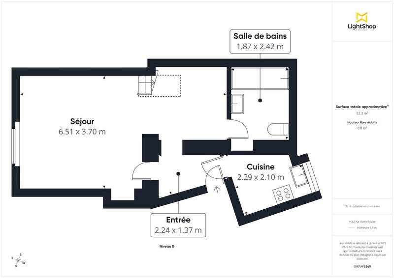 Appartement - 36 m² - 1 pièce