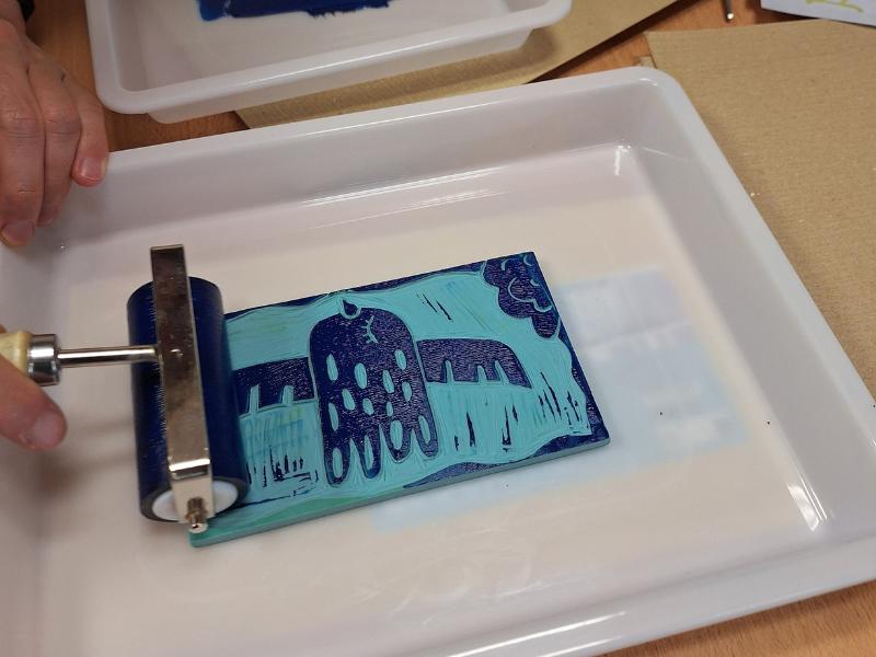 Atelier Linogravure à Terres d'Oiseaux