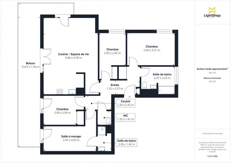 Appartement - 97 m² - 5 pièces