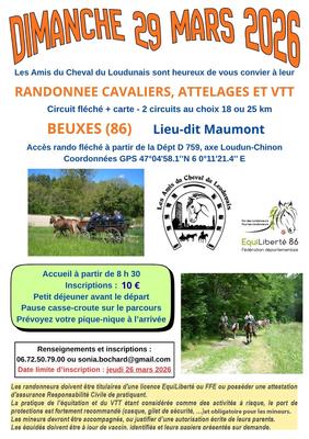 Randonnée Cavaliers, Attelages et Vtt à Beuxes