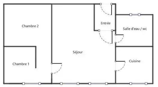 Appartement - 58 m² - 3 pièces