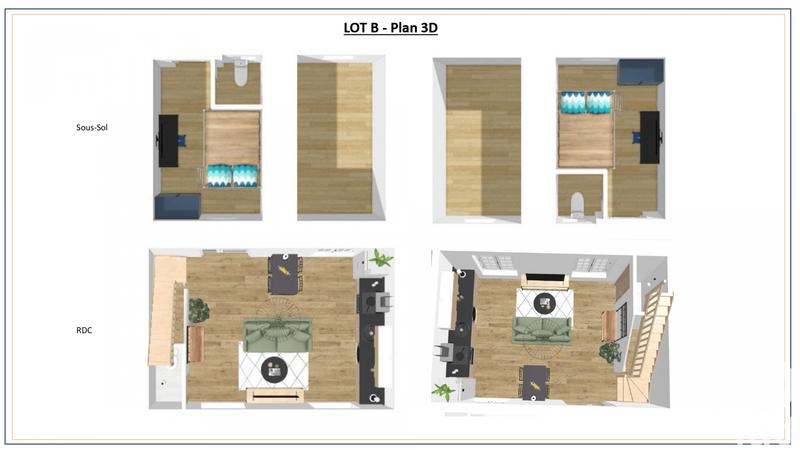 Maison - 65 m² - 3 pièces