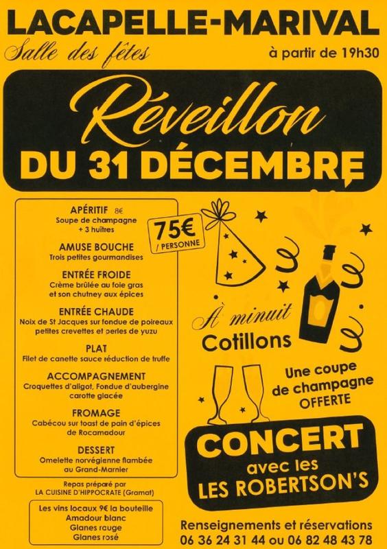 Réveillon de la Saint Sylvestre à Lacapelle-Marival