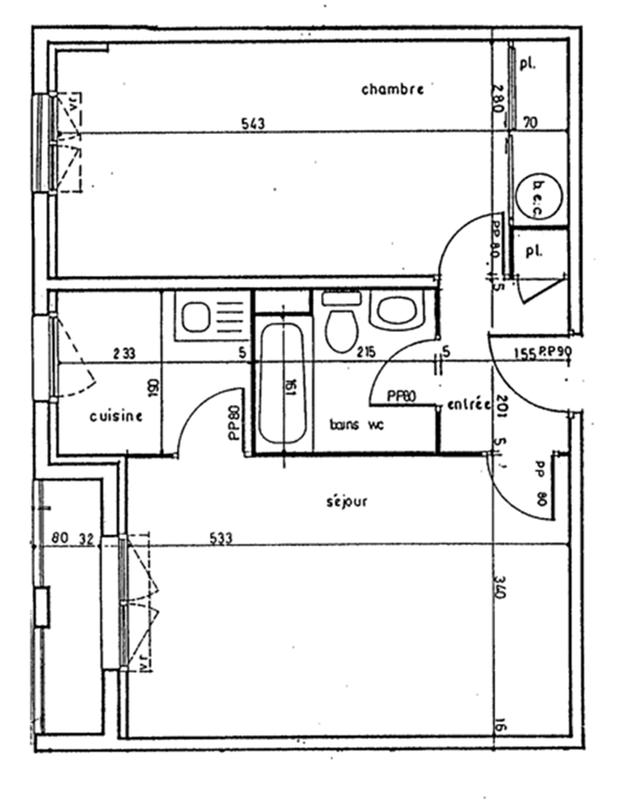 Appartement - 47 m² - 2 pièces
