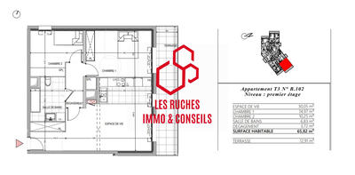 Appartement - 66 m² - 3 pièces