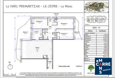 Appartement - 100 m² - 5 pièces