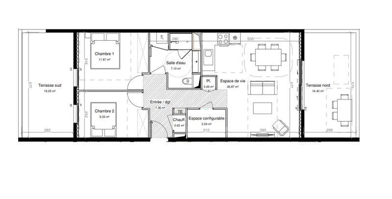 Appartement - 67 m² - 3 pièces