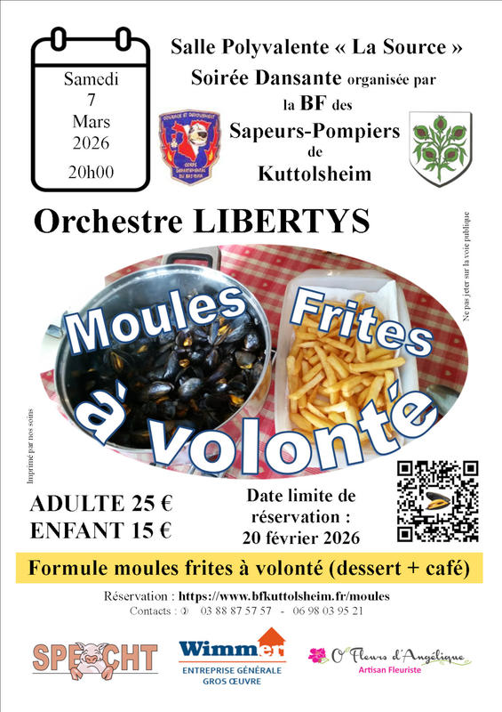 Soirée dansante Moules-Frites à volonté