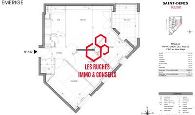 Appartement - 63 m² - 3 pièces