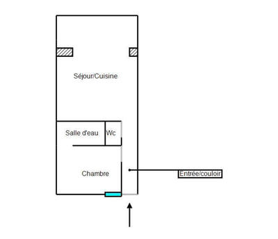 Appartement - 36 m² - 2 pièces