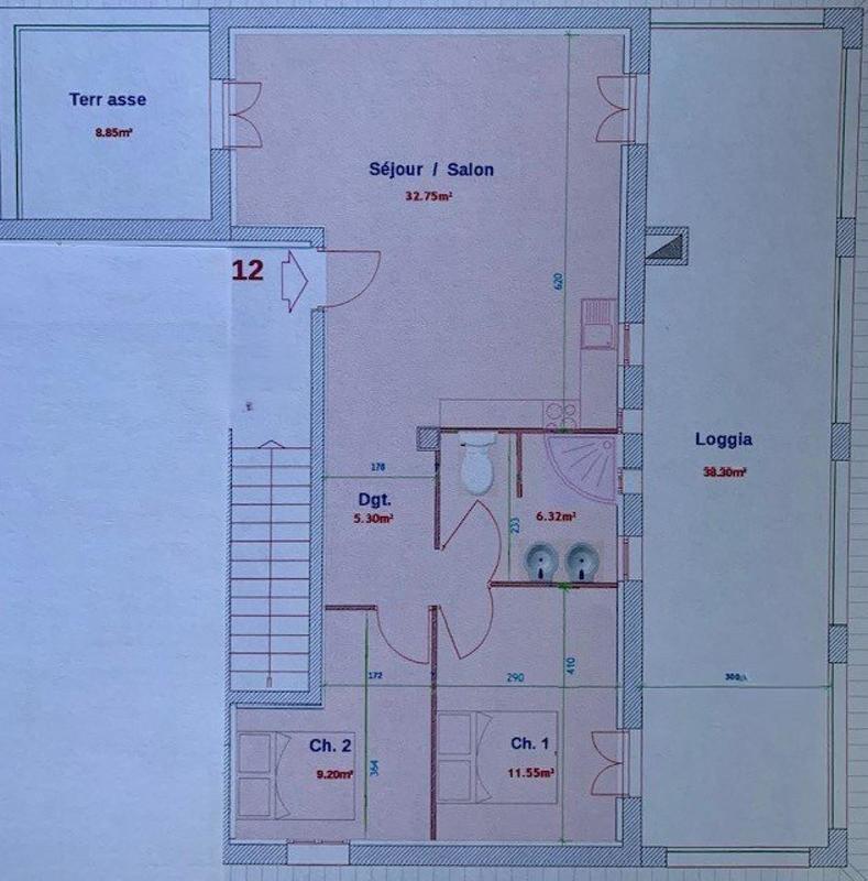 Appartement - 65 m² - 3 pièces