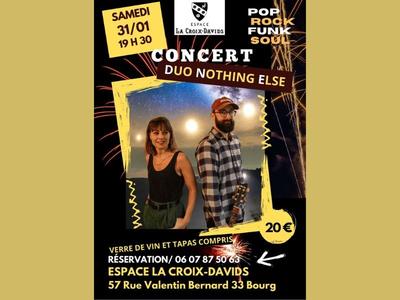 Concert "Duo Nothing Else" à l'Espace la Croix-Davids à Bourg